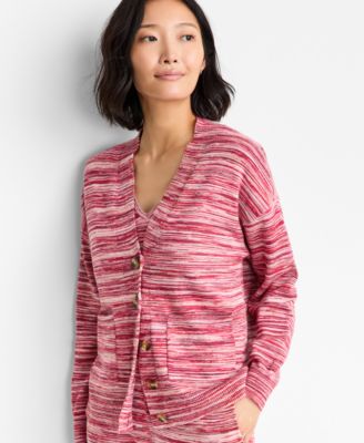 State of Day - Women's Multicolored Rib-Knit Cardigan