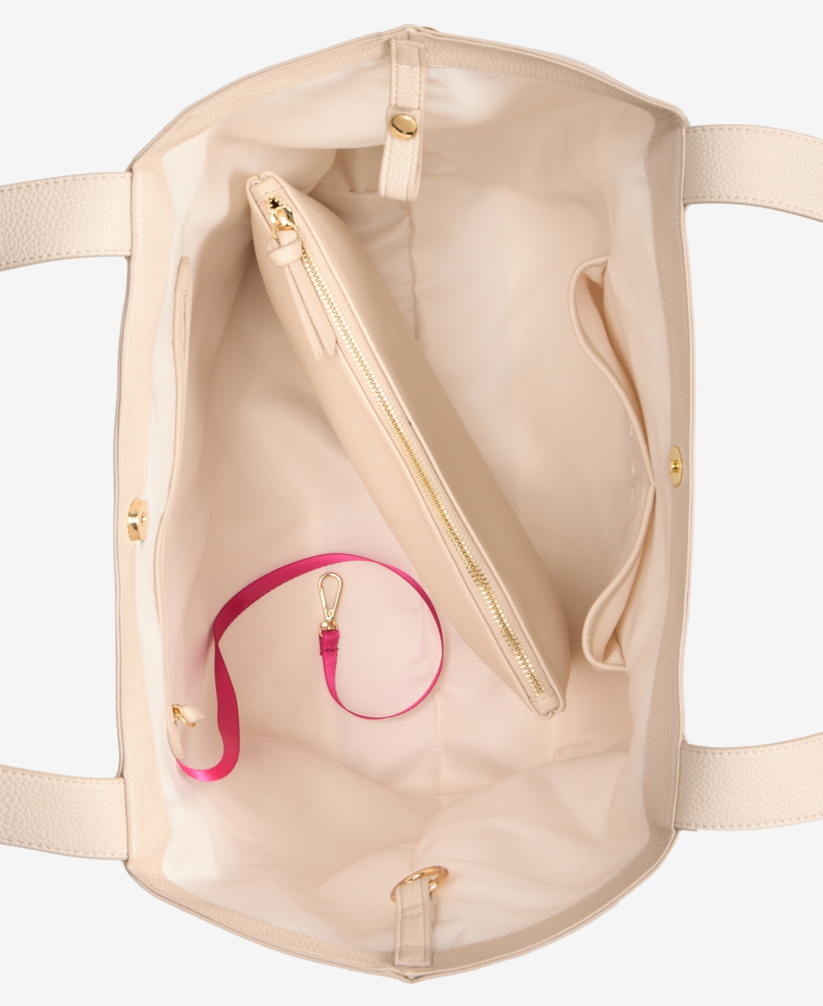 On 34th Jyyll Large Solid Tote With Removable Pouch, Exclusively At Macy's In Pink
