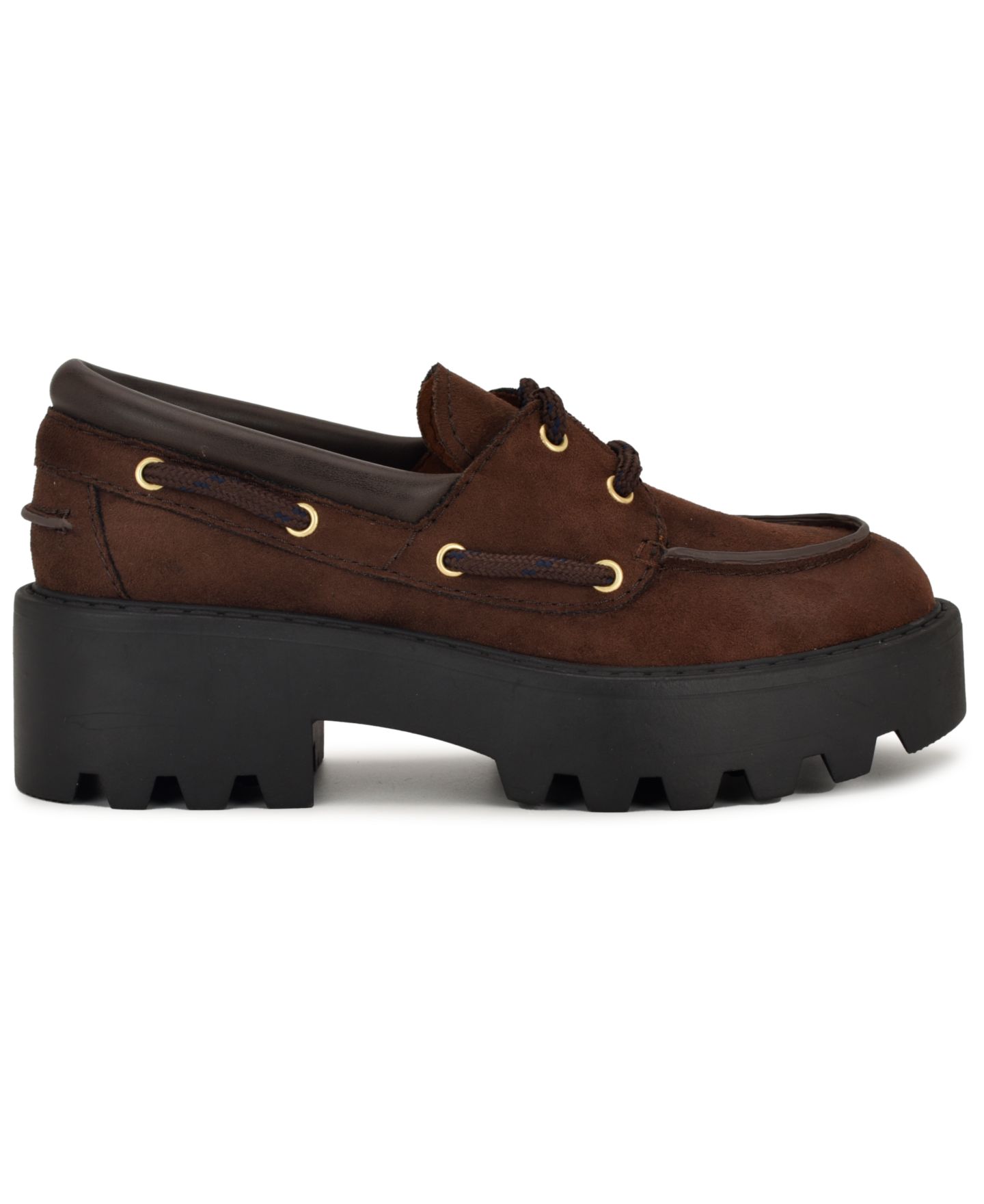 Женские туфли Nine West Kerisa Lace-Up Chunky Lug Sole, цвет: Тёмный коричневый — фото 2