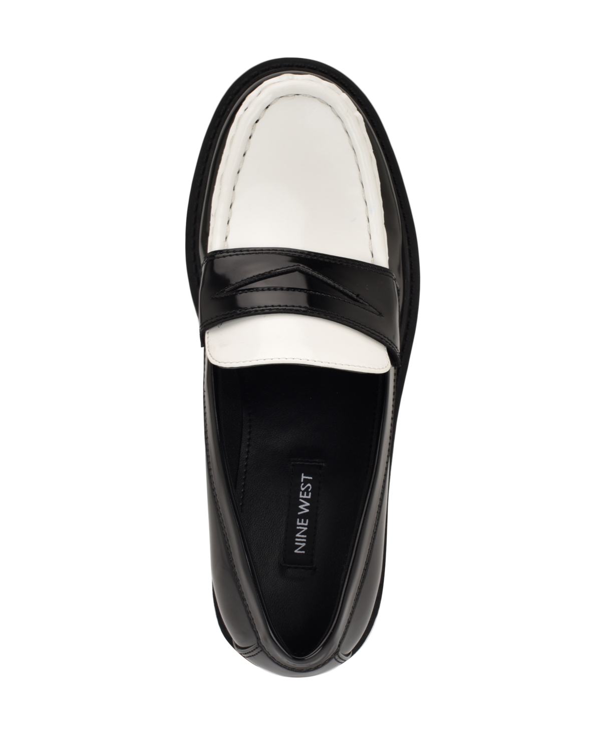 Nine West Women's Keram Chunky Lug Sole Penny Loafers In Black