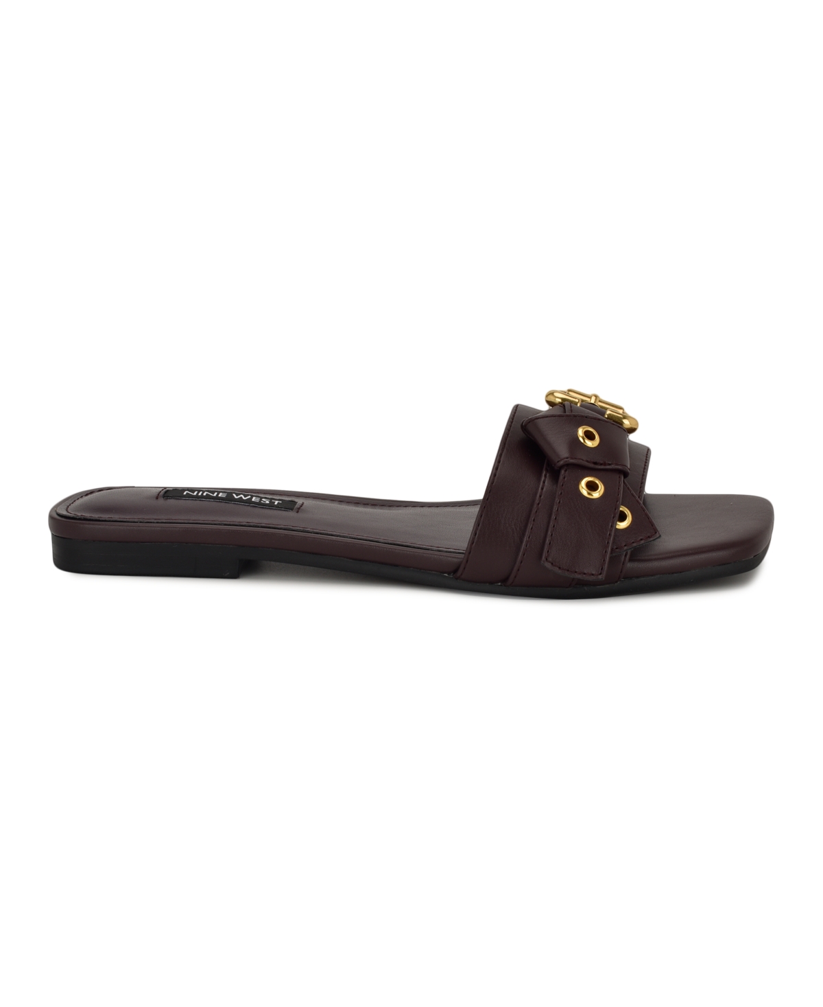 Nine West Missj Slide Sandal In Burgundy