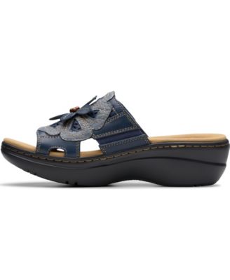 Merliah2 Belle Flower Leather Wedge Sandals