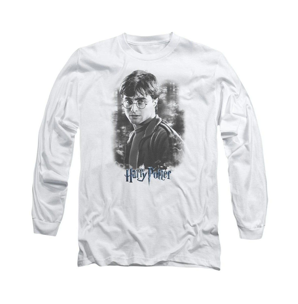 Men's Harry In The Woods Long Sleeve Adult Tee / T-Shirt - White