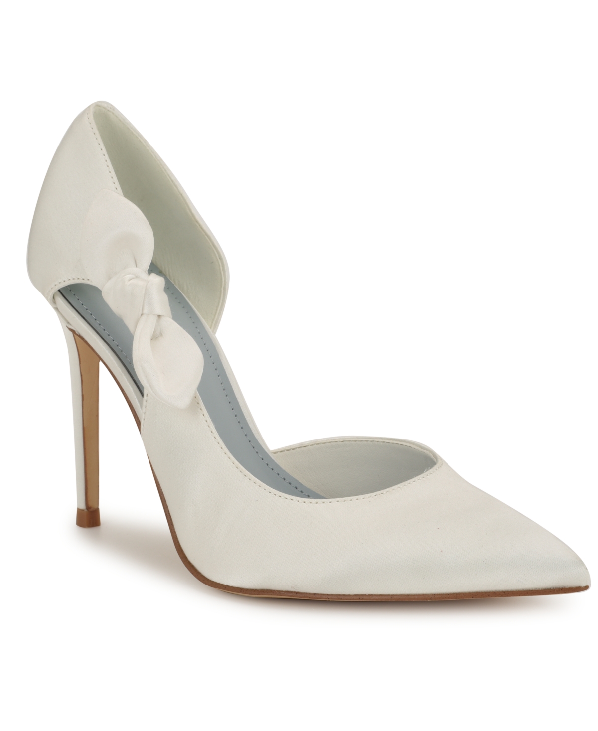 Women's Fhalon Bridal Satin d'Orsay Pumps - White Satin