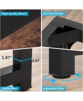 70.86”Executive Desk, Large Office Computer Desk with Thicken Frame, Modern Simple Workstation Business Furniture for Home Office