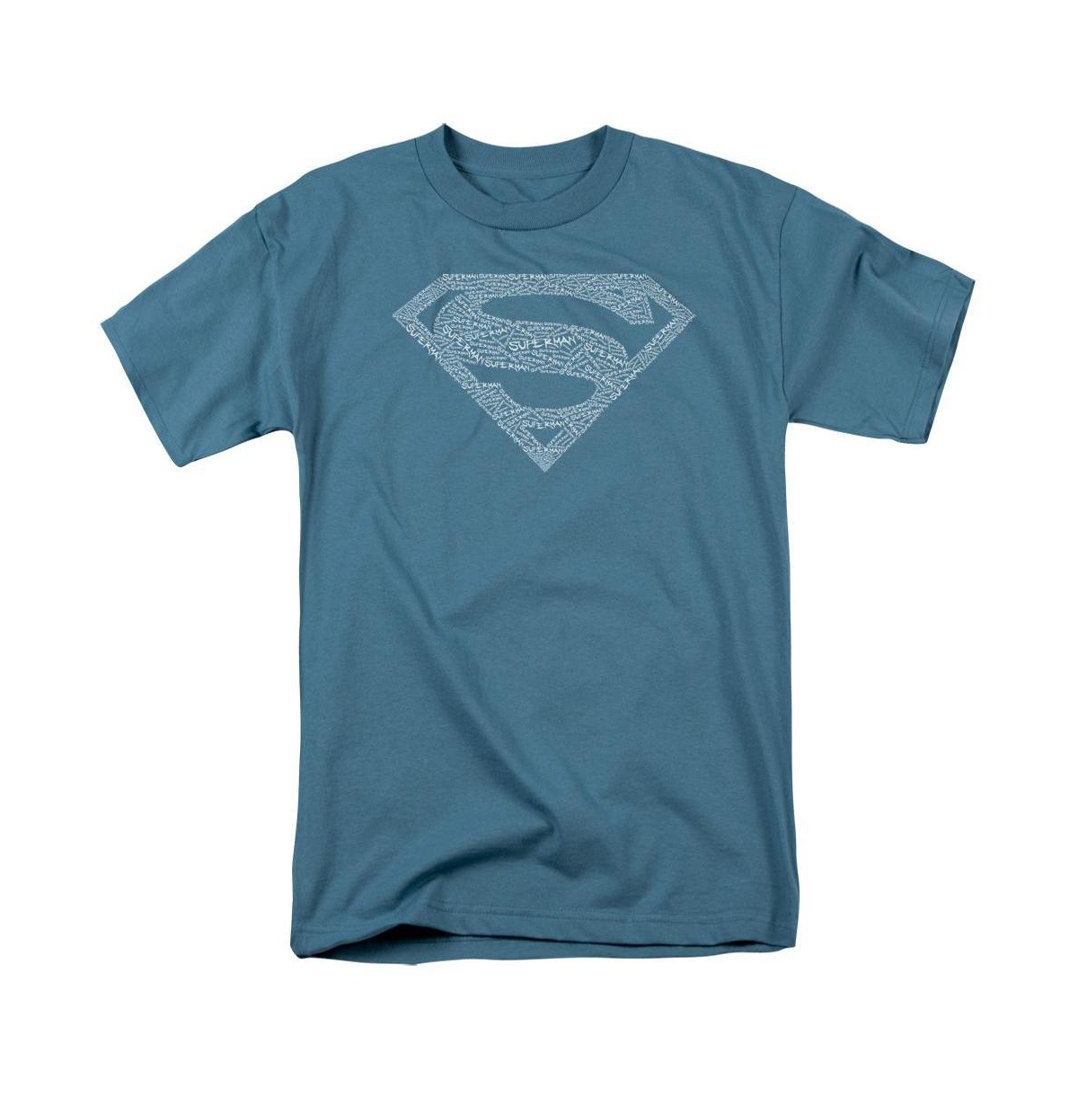 Men's Type Shield Short Sleeve Adult Tee / T-Shirt - Blue