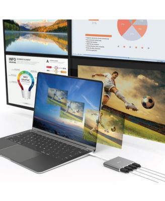 JCA366 USB Type-C To 4 Port HDMI Multi-Monitor Adapter