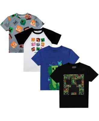 Big Boys Creepers And Character Heads Crew Neck Short Sleeve 4pk Tees-XL