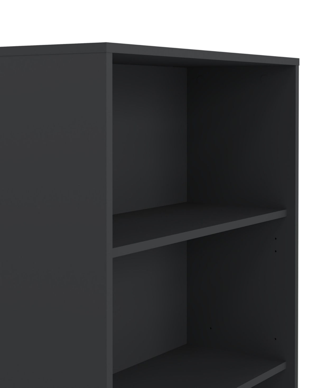 Tvilum 48.66" Wood 3 Shelf Adjustable Bookcase In Gray
