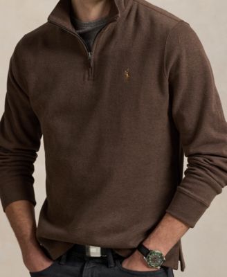 Men's Estate-Rib Cotton Quarter-Zip Pullover