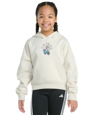 Big Girls Long-Sleeve Heather Multi Graphic Fleece Pullover Hoodie	