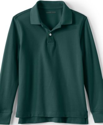 Girls Long Sleeve Mesh Polo Shirt