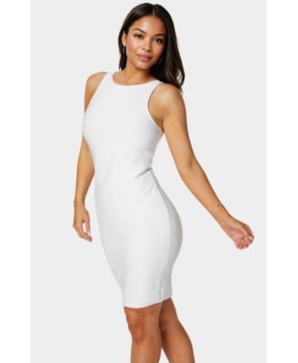 Women's Racer Neck Bandage Short Dress