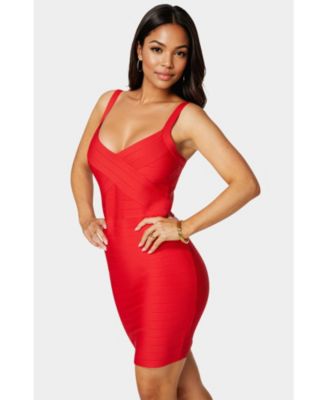 Women's V-Neck Strap Bandage Dress