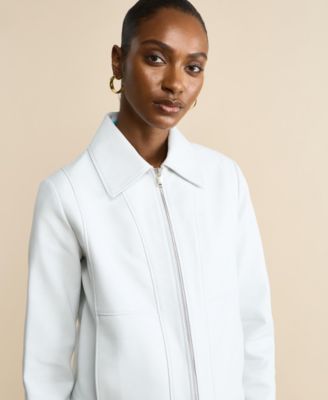 Women's Classic Leather Jacket, Created for Macy's