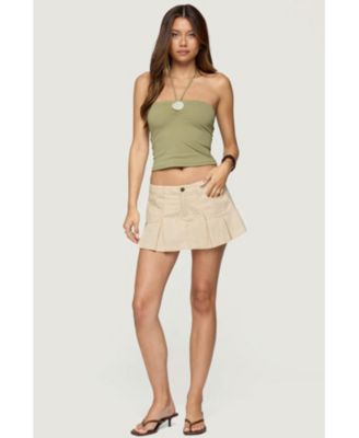 Women's Klay Linen Look Pleated Mini Skort
