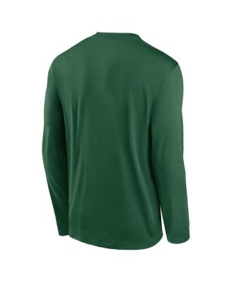 Men's Green New York Jets Icon Legend Performance Long Sleeve T-Shirt