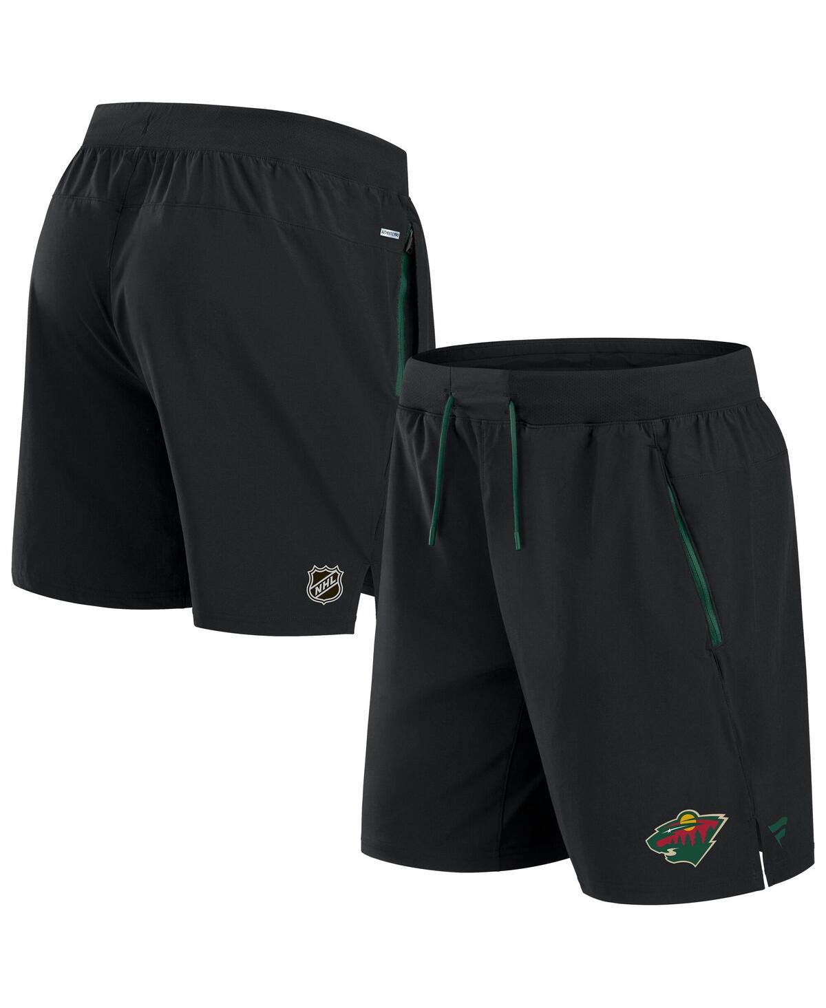 Men's Black Minnesota Wild Authentic Pro Rink Performance Shorts - Black