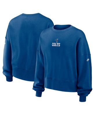Nike - Women's Royal Indianapolis Colts Oversized Rewind Pullover Sweatshirt