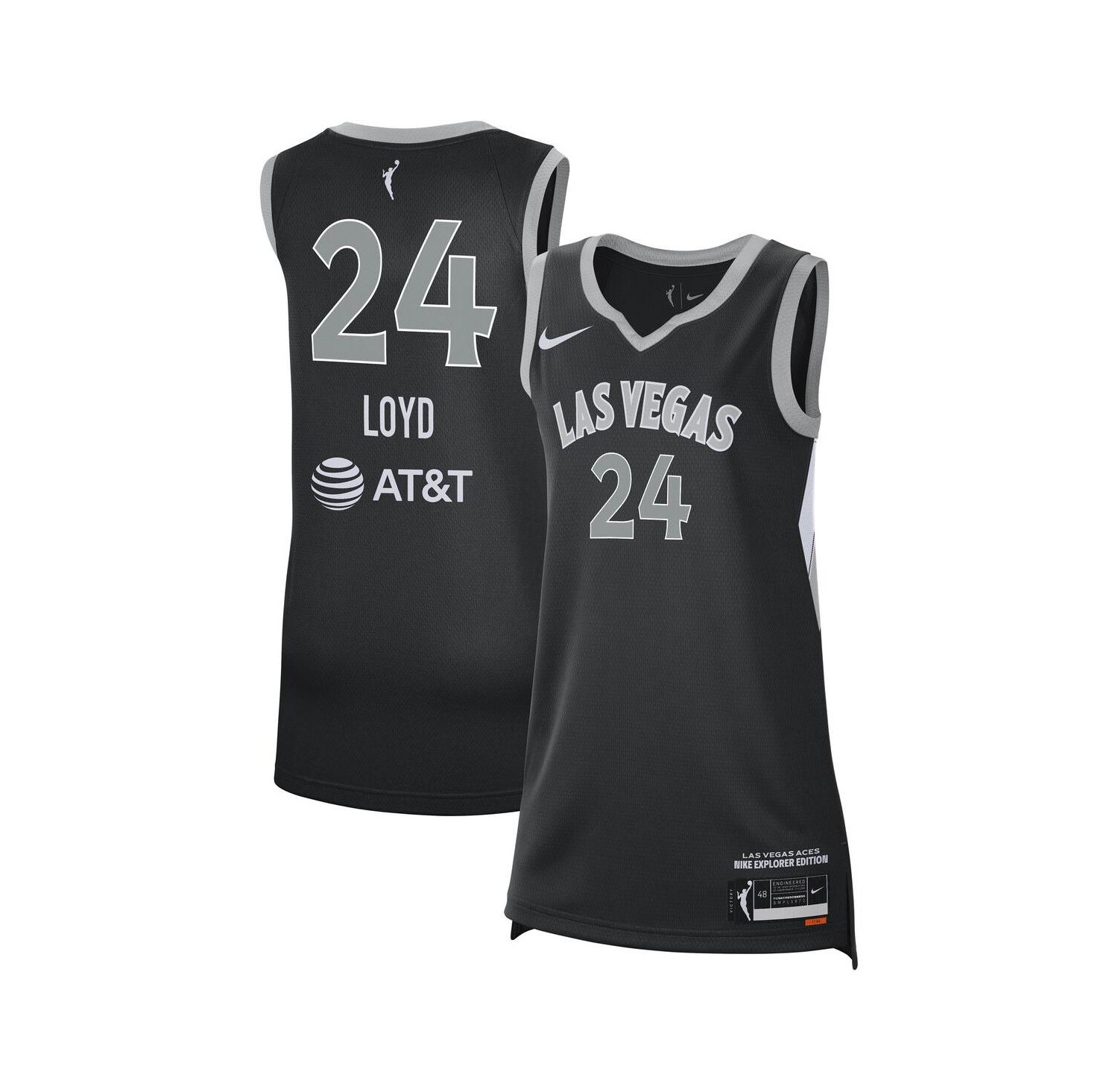 Men's and Women's Jewell Loyd Black Las Vegas Aces Explorer Edition Victory Jersey