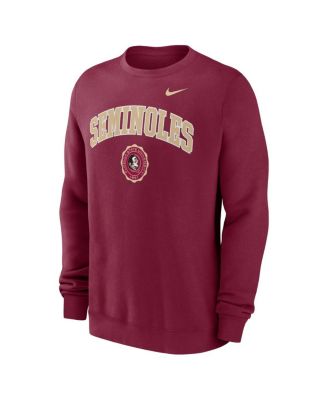 Men's Garnet Florida State Seminoles Arched Seal Pullover Sweatshirt
