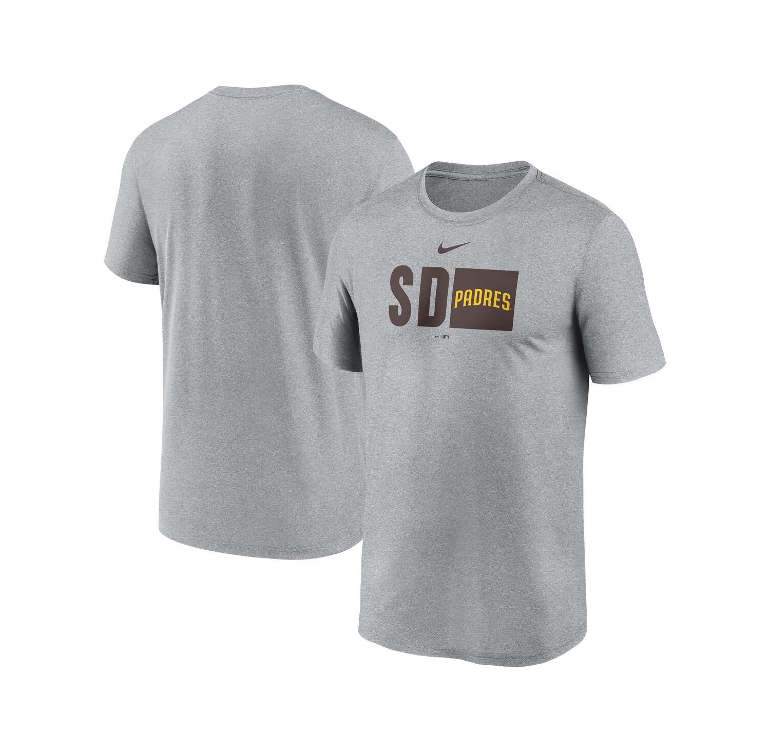 Men's Heather Gray San Diego Padres Tricode Legend Performance T-Shirt