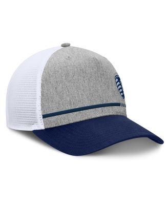 Men's Heather Gray Sporting Kansas City Low Block Trucker Adjustable Hat