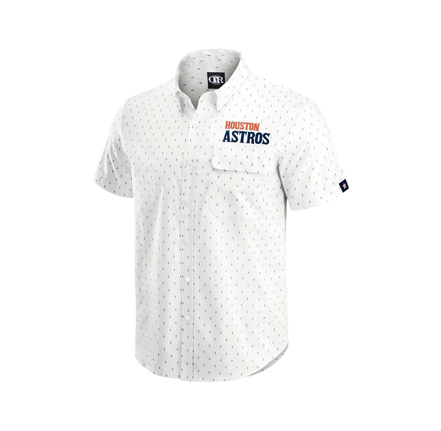 Darius Rucker Collection by Men's Cream Houston Astros Printed Button-Down Shirt