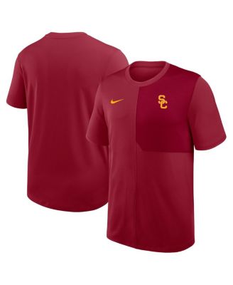 Nike - Men's Cardinal USC Trojans 2025 Sideline UV Performance Coach T-Shirt