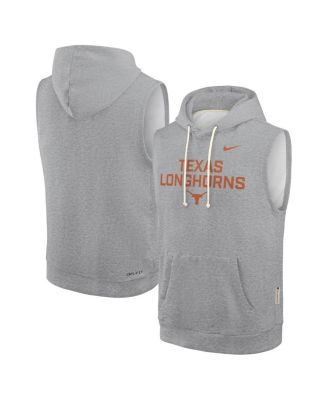 Nike - Men's Heather Gray Texas Longhorns 2025 Sideline Performance Sleeveless Pullover Hoodie