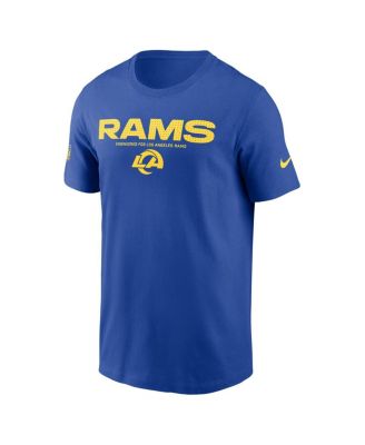 Men's Royal Los Angeles Rams Sideline Performance T-Shirt