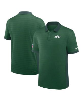 Nike - Men's Green New York Jets Sideline Victory Stripe Performance Polo Shirt