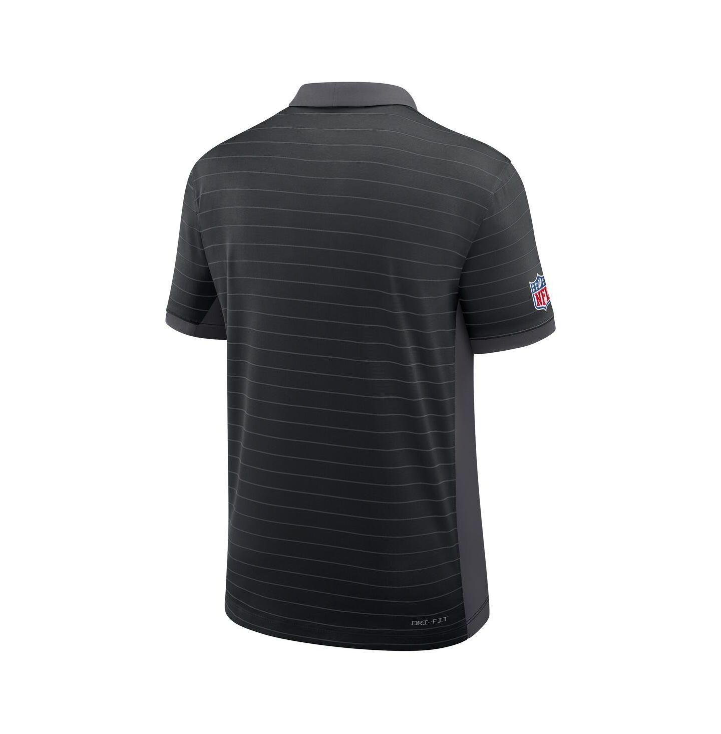 Мужское поло Nike Black Detroit Lions Sideline Victory Stripe Performance Polo Shirt — фото 3