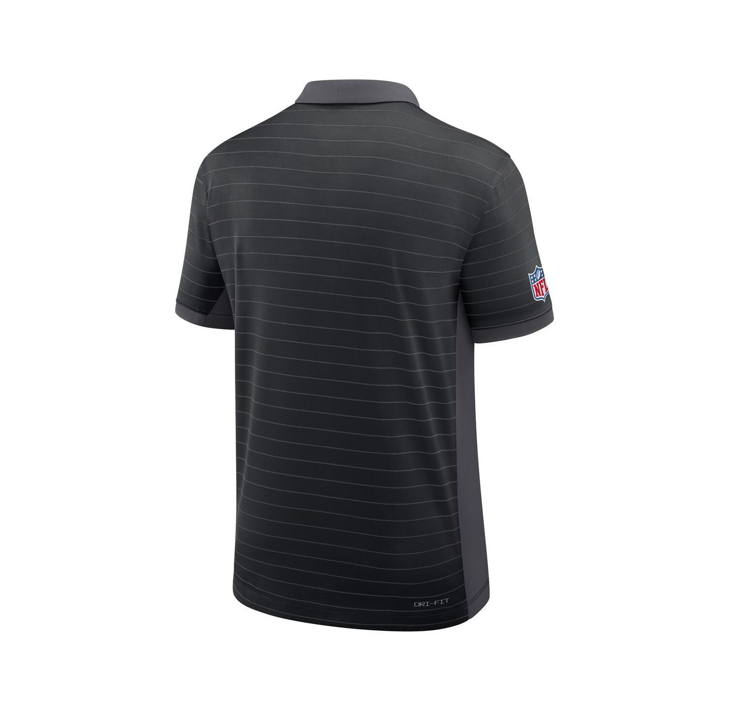 Men's Black Detroit Lions Sideline Victory Stripe Performance Polo Shirt