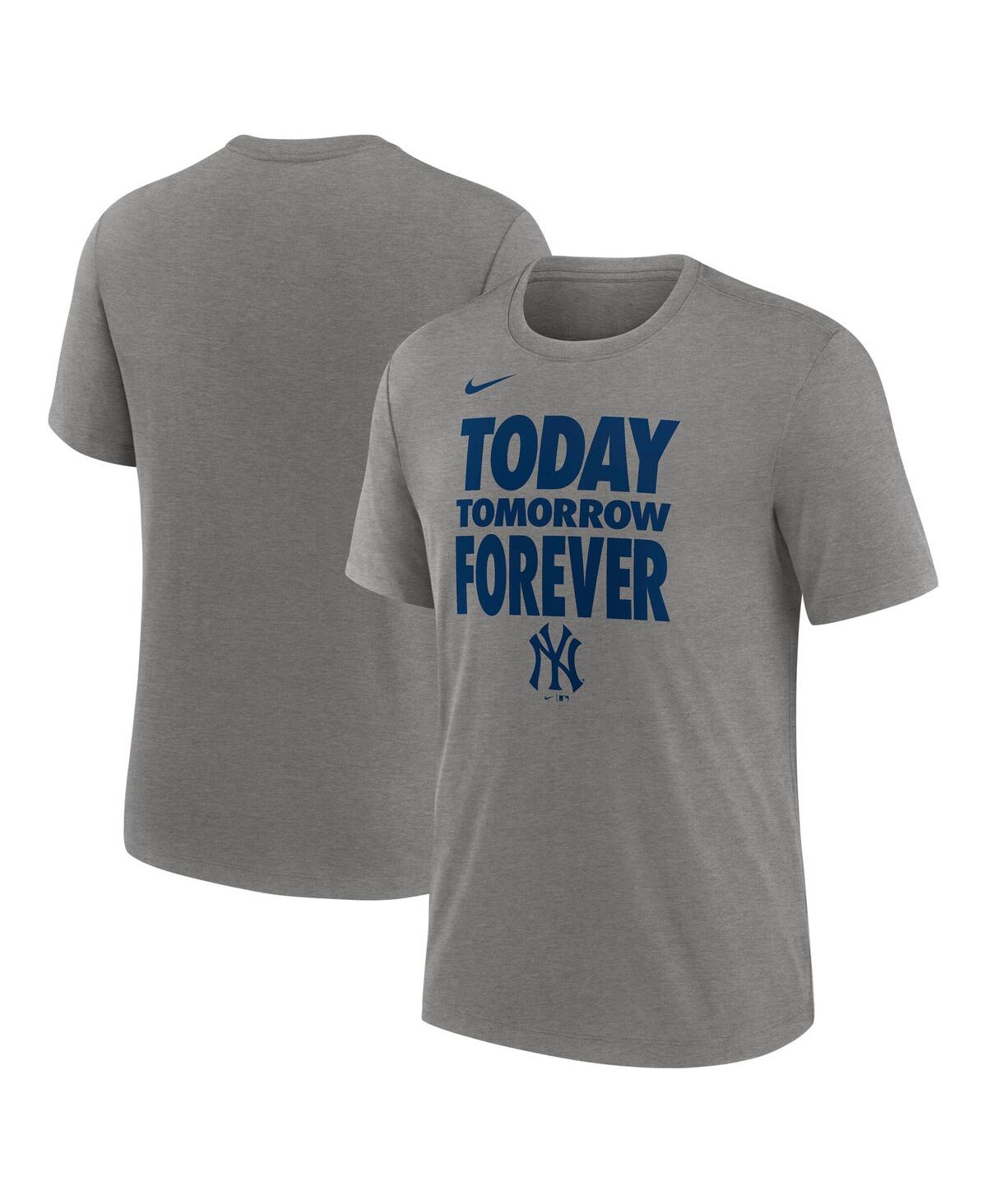 Nike Kids' Men's Heather Gray New York Yankees Local Hometown Tri-blend T-shirt