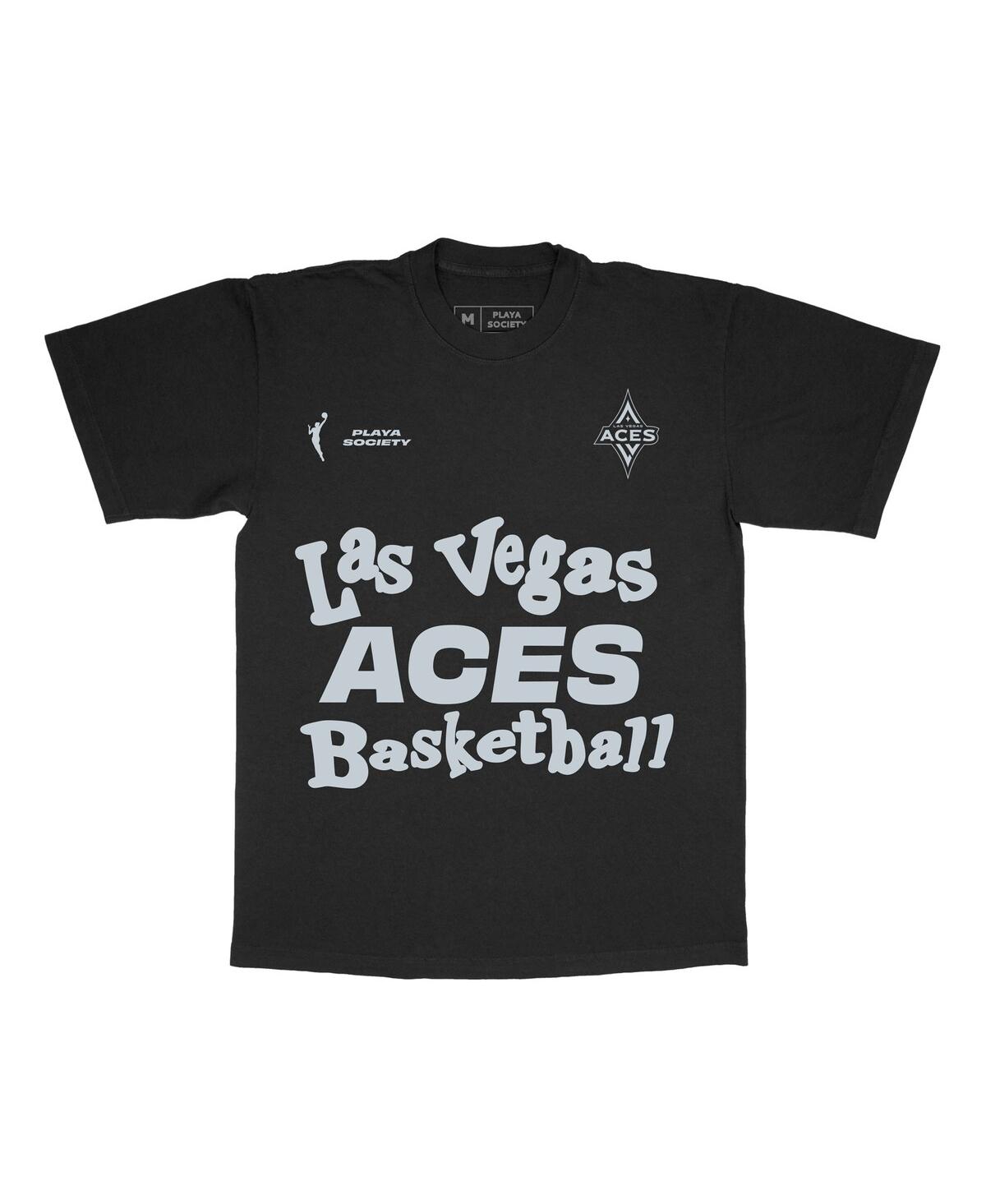 Men's and Women's Black Las Vegas Aces Wordmark T-Shirt - Black