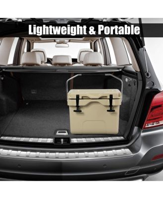 16 Quart 24-Can Capacity Portable Insulated Ice Cooler with 2 Cup Holders