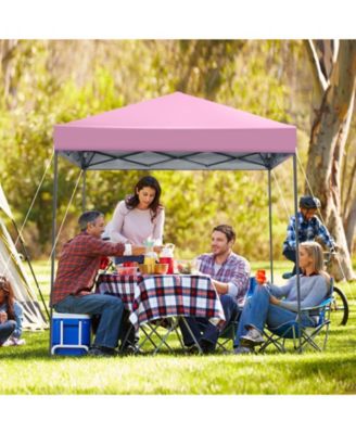 6.6 x 6.6 Feet Outdoor Pop-up Canopy Tent with UPF 50+ Sun Protection