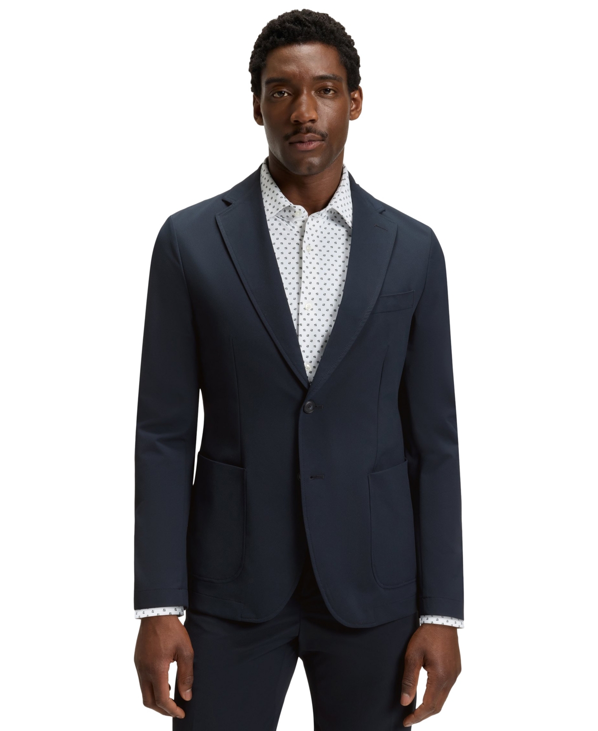 Boss by Hugo Boss Men's Water-Repellent Packable Slim-Fit Blazer - Dark Blue