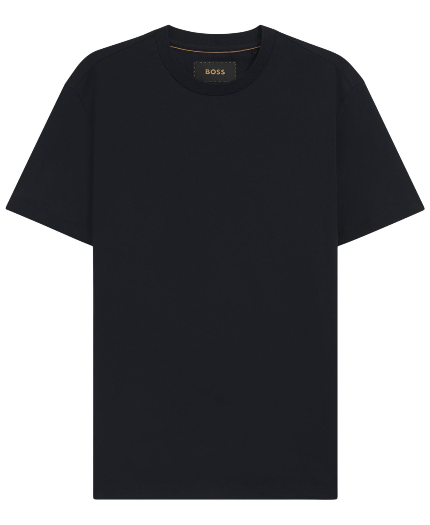 Мужская футболка Hugo Boss Regular-Fit Mercerized-Cotton, цвет: Тёмный синий — фото 2