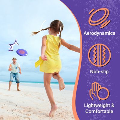 Frisbee Go Flying Disc, 9 Inch Lightweight Toy for Beginners Outdoor Game - 70g