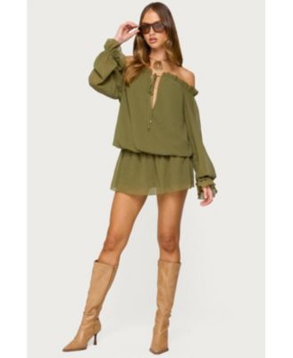 Women's Delphine Off Shoulder Chiffon Romper