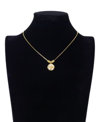 Mother of Pearl Family Tree Pendant Necklace