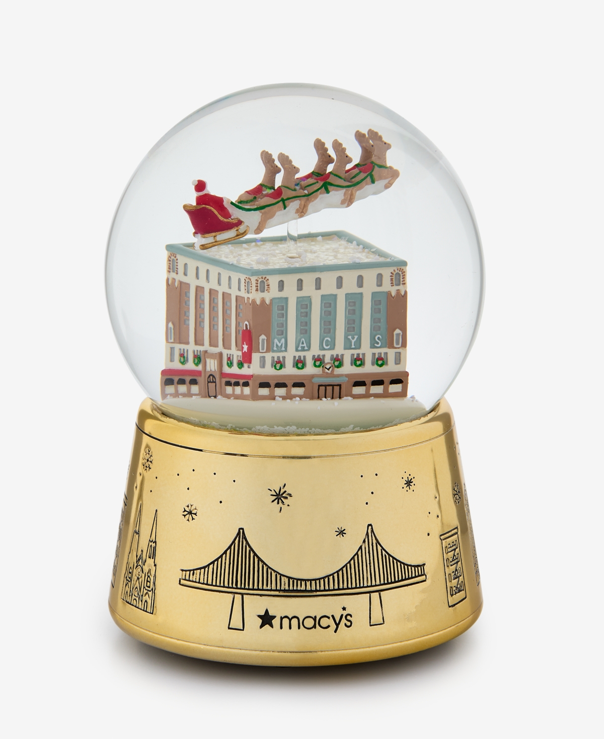 Holiday Lane Heritage Gold New York City Macy's Snow Globe, Macy's Exclusive In Multi