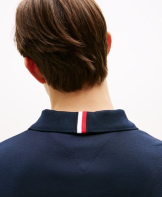 Men's Regular-Fit Liquid Cotton Collar Stripe Polo Shirt