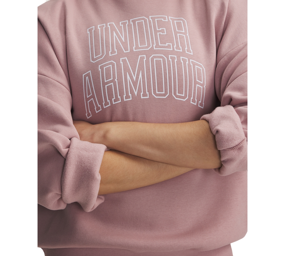 Under Armour Women's Rival Fleece Oversized Varsity Sweatshirt In Pink