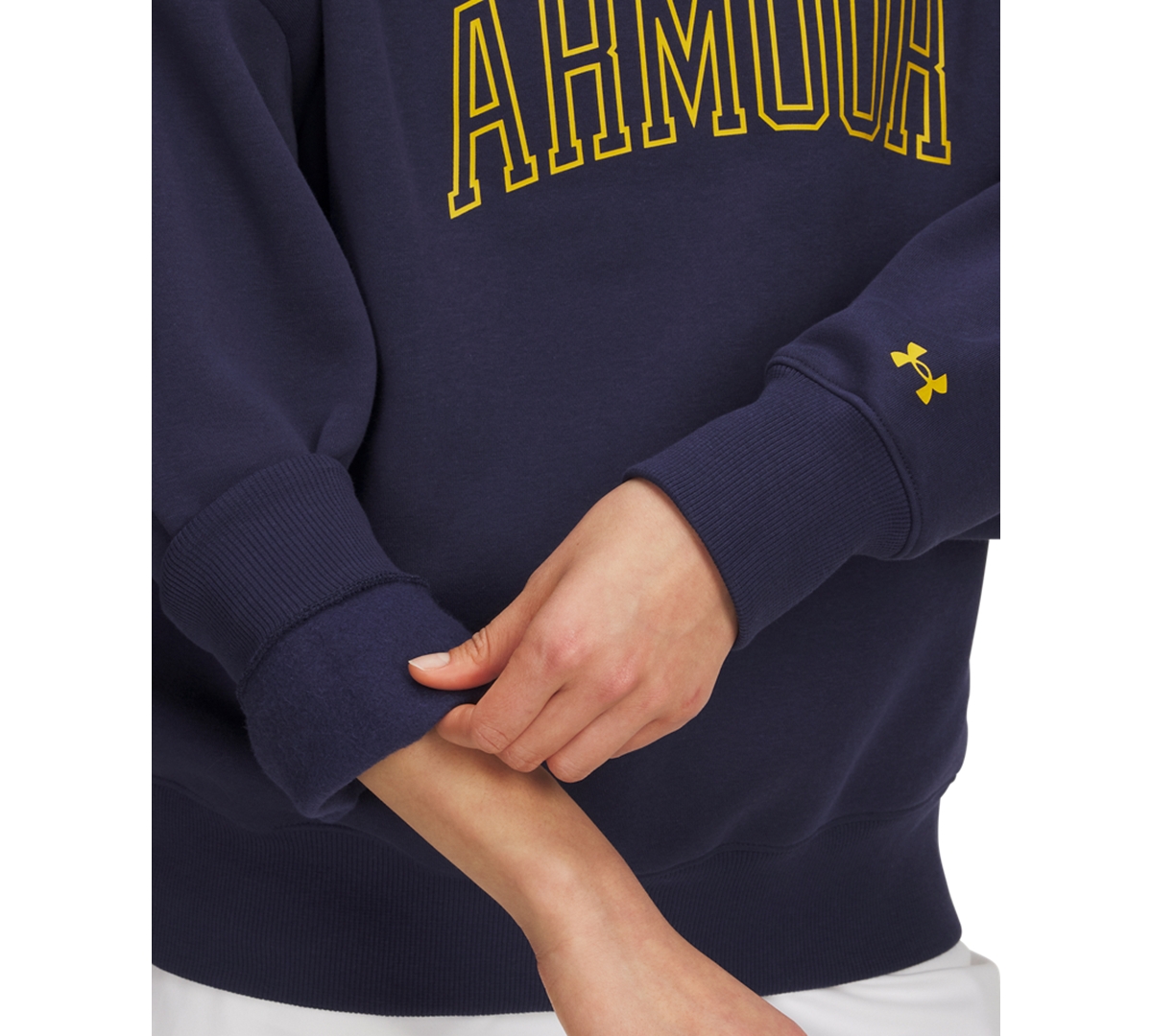 Under Armour Women's Rival Fleece Oversized Varsity Sweatshirt In Blue