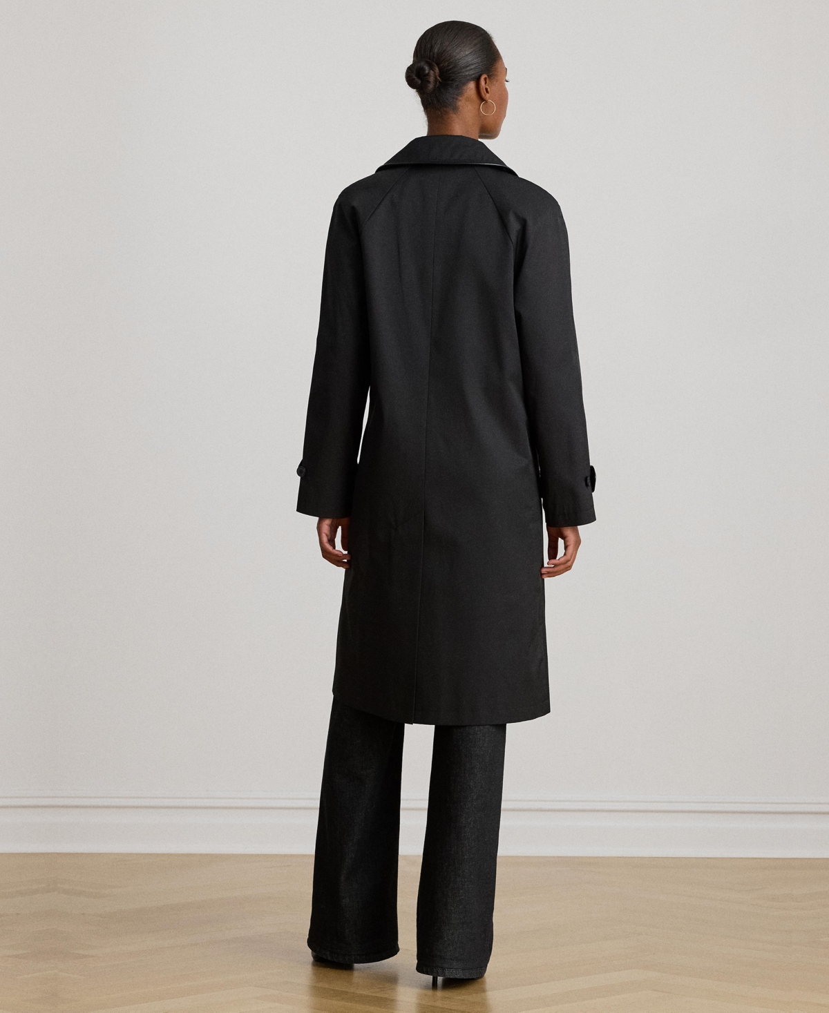 Ralph Lauren Women's Buttoned Maxi Trench Coat In Black