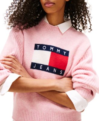 Women's Melange-Flag Crewneck Sweater