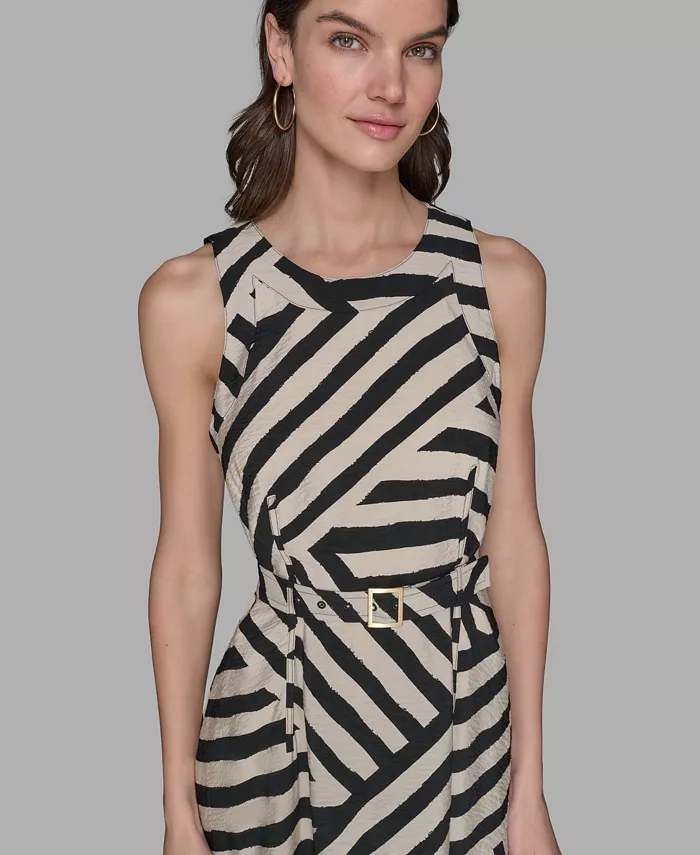 Women's Printed Sleeveless Dress - thumbnail 4
